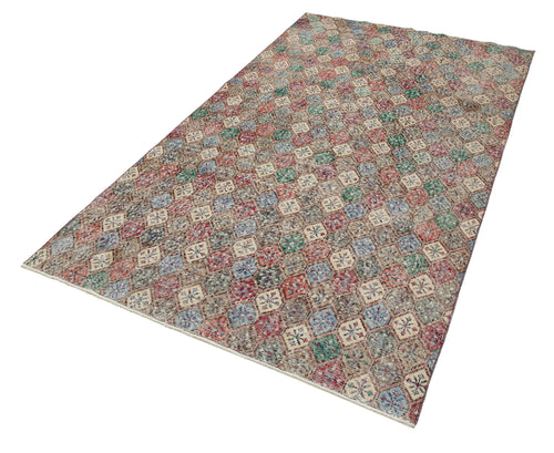 Checkered Kilim Beyaz Damalı Pamuk Yün El Dokuma Halısı 145x266 Agacan