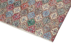 Checkered Kilim Beyaz Damalı Pamuk Yün El Dokuma Halısı 145x266 Agacan