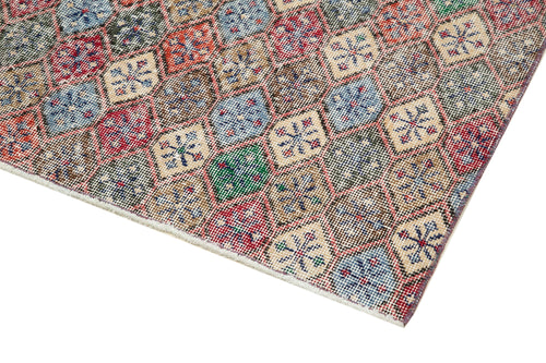 Checkered Kilim Beyaz Damalı Pamuk Yün El Dokuma Halısı 145x266 Agacan