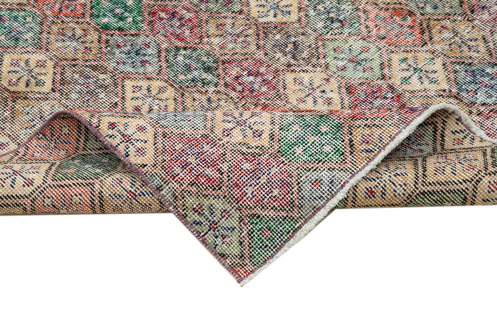 Checkered Kilim Beyaz Damalı Pamuk Yün El Dokuma Halısı 145x266 Agacan