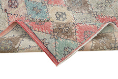 Checkered Kilim Beyaz Damalı Pamuk Yün El Dokuma Halısı 134x273 Agacan