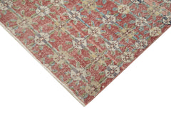 Checkered Kilim Kırmızı Damalı Pamuk Yün El Dokuma Halısı 186x288 Agacan