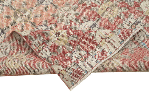 Checkered Kilim Kırmızı Damalı Pamuk Yün El Dokuma Halısı 186x288 Agacan