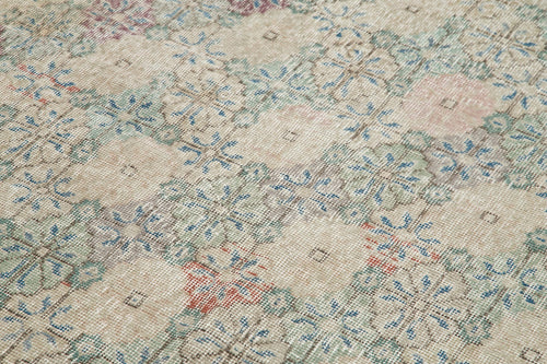 Checkered Kilim Bej Damalı Pamuk Yün El Dokuma Halısı 152x260 Agacan