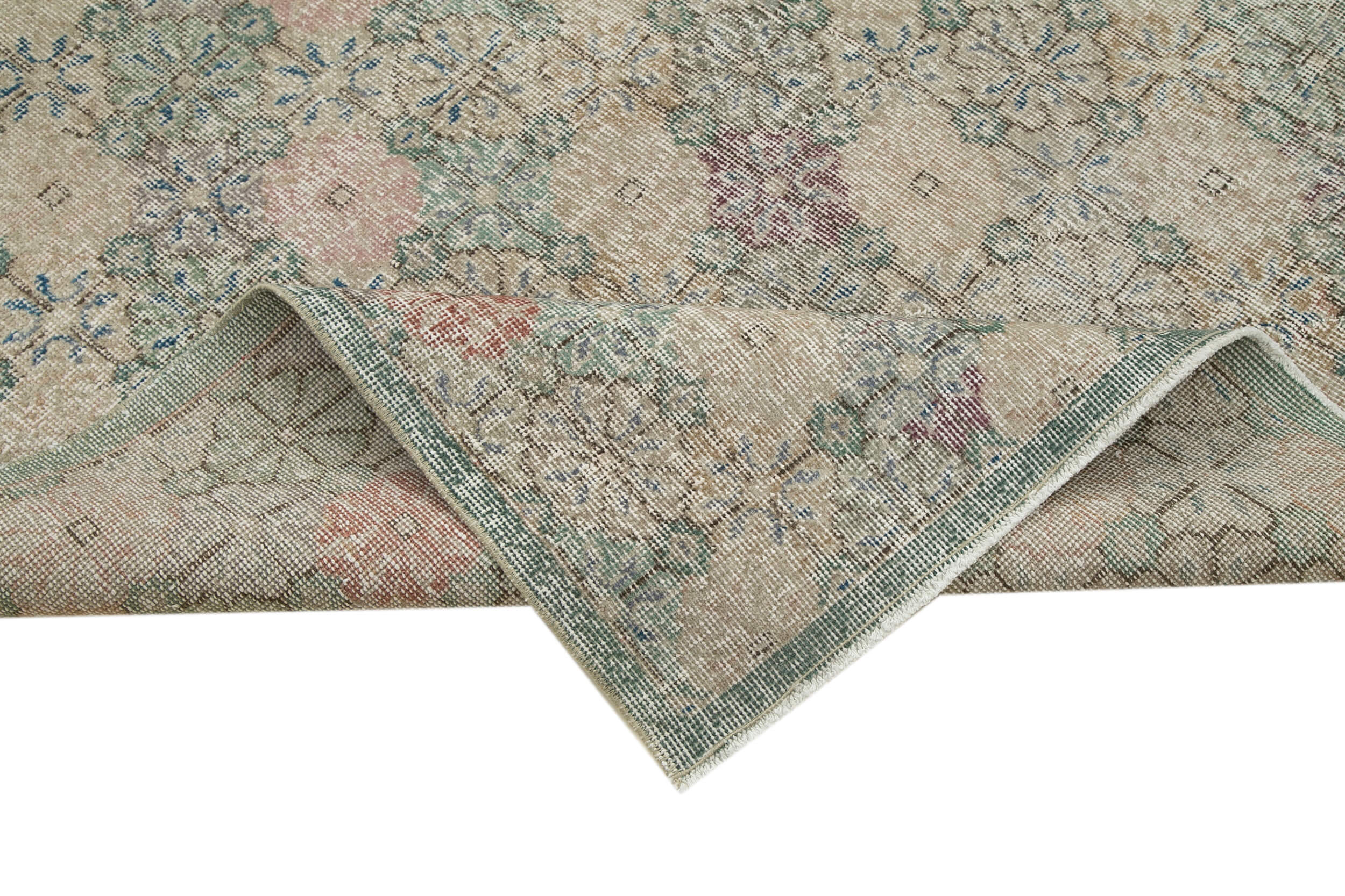 Checkered Kilim Bej Damalı Pamuk Yün El Dokuma Halısı 152x260 Agacan