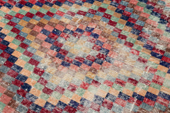 Checkered Kilim Kırmızı Damalı Pamuk Yün El Dokuma Halısı 168x265 Agacan