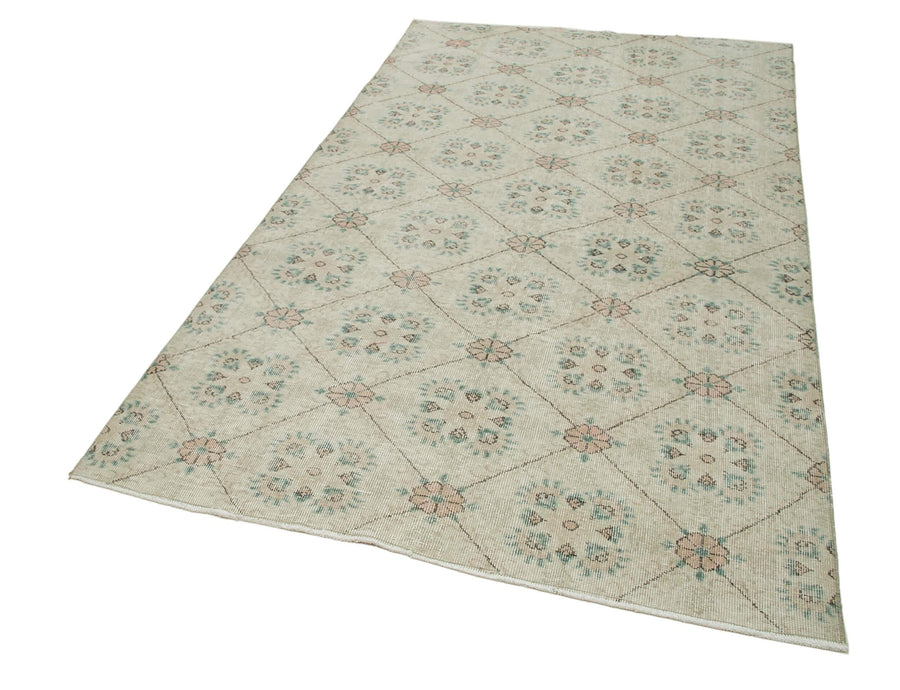 Checkered Kilim Bej Damalı Pamuk Yün El Dokuma Halısı 148x253 Agacan
