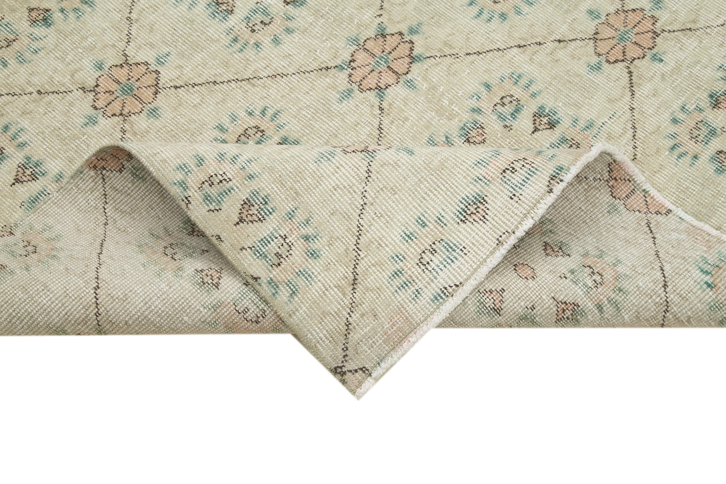 Checkered Kilim Bej Damalı Pamuk Yün El Dokuma Halısı 148x253 Agacan