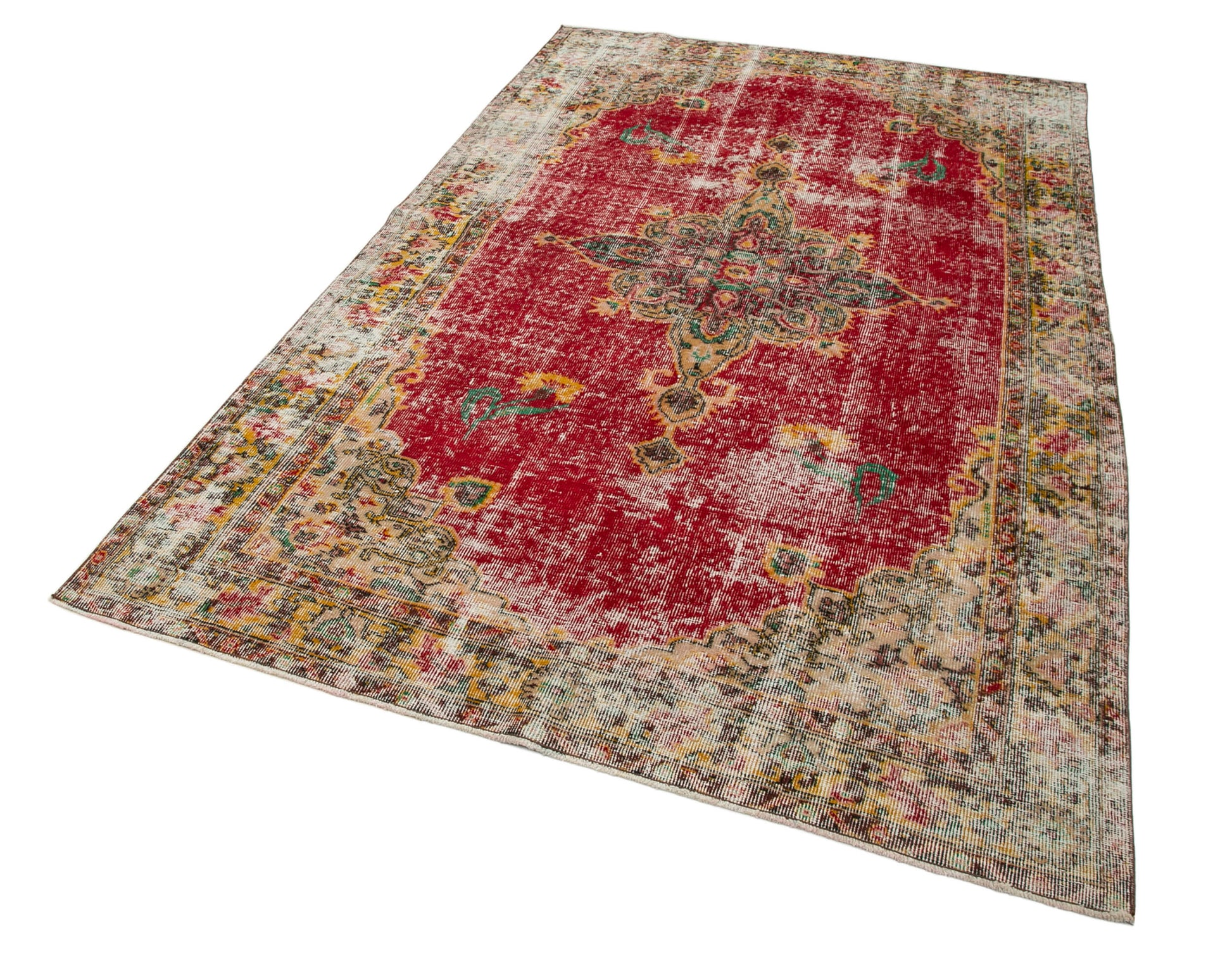 Checkered Kilim Kırmızı Damalı Pamuk Yün El Dokuma Halısı 164x268 Agacan