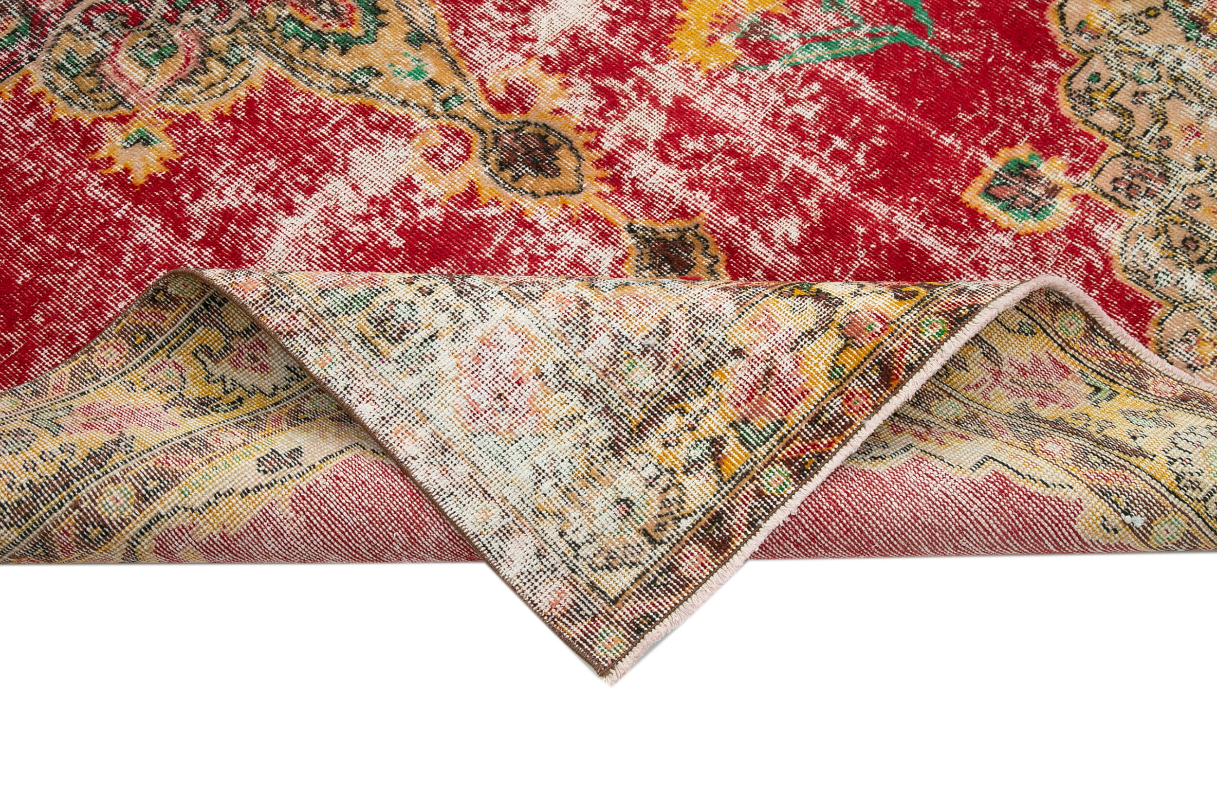 Checkered Kilim Kırmızı Damalı Pamuk Yün El Dokuma Halısı 164x268 Agacan