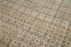 Checkered Kilim Bej Damalı Pamuk Yün El Dokuma Halısı 189x372 Agacan