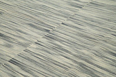 Degrade Kilim Gri Çizgili Pamuk Yün El Dokuma Halısı 299x387 Agacan