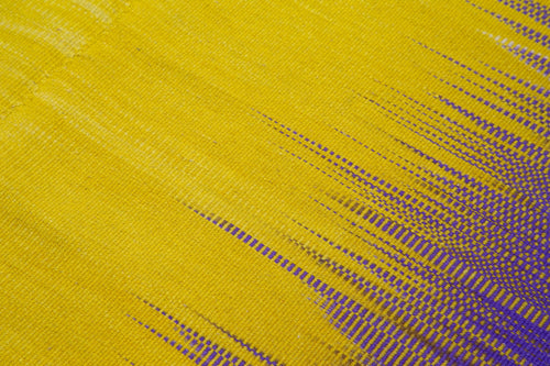 Degrade Kilim Mor Çizgili Pamuk Yün El Dokuma Halısı 200x281 Agacan