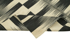 Degrade Kilim Siyah Çizgili Pamuk Yün El Dokuma Halısı 199x304 Agacan