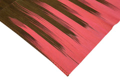 Degrade Kilim Pembe Çizgili Pamuk Yün El Dokuma Halısı 199x283 Agacan