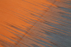 Degrade Kilim Turuncu Çizgili Pamuk Yün El Dokuma Halısı 179x265 Agacan