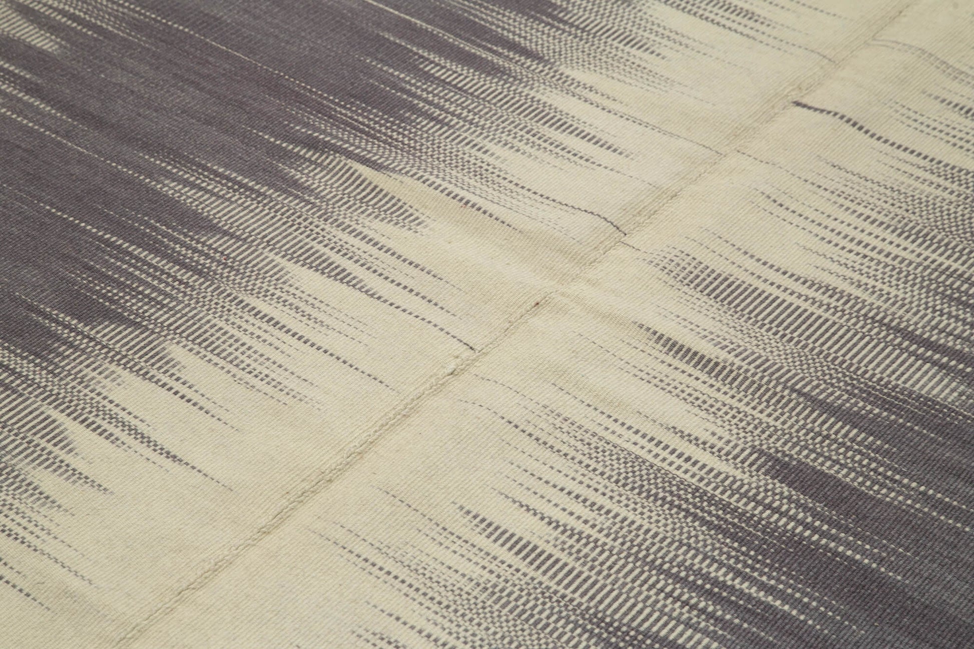 Degrade Kilim Mor Çizgili Pamuk Yün El Dokuma Halısı 199x292 Agacan