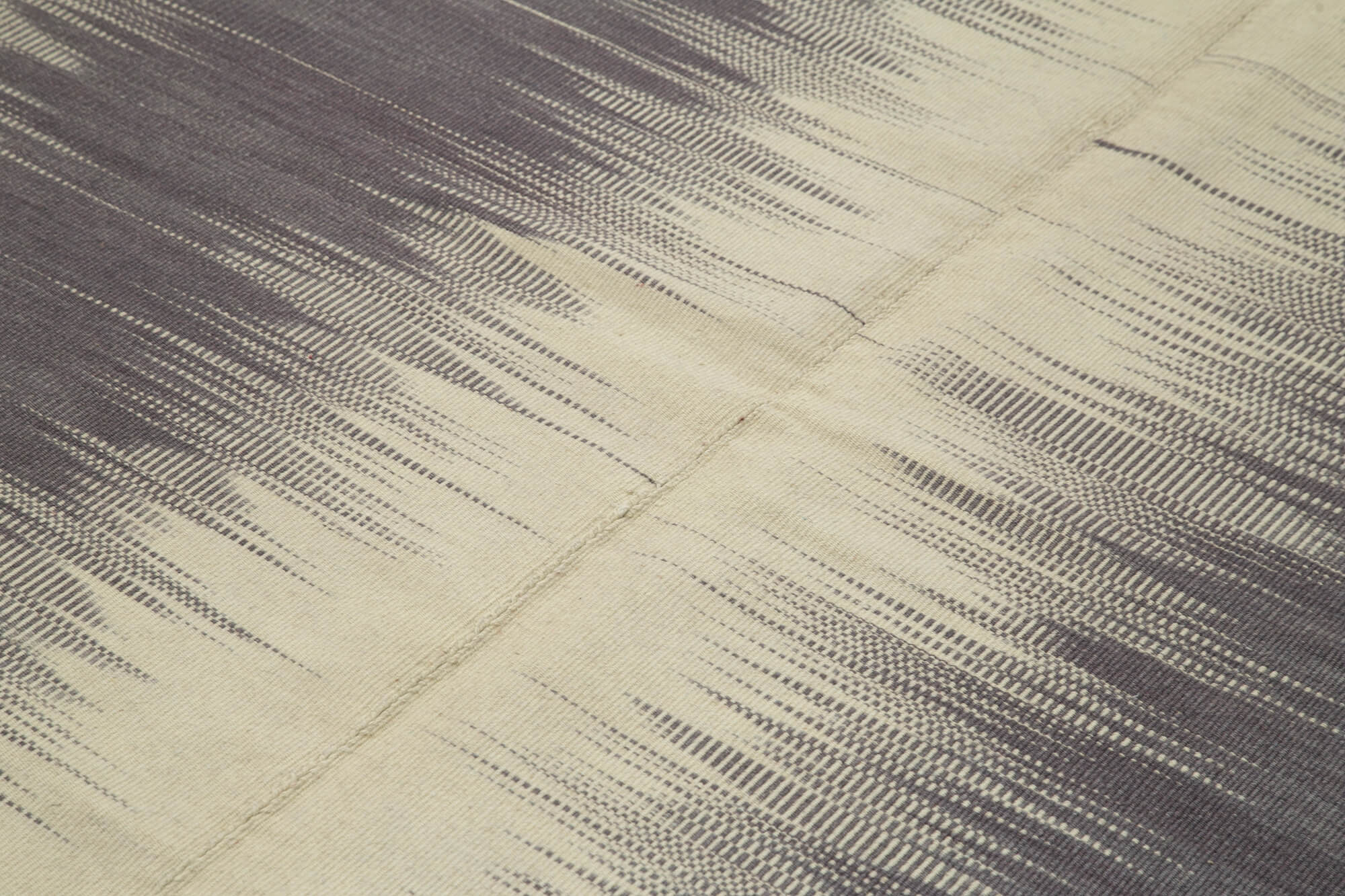 Degrade Kilim Mor Çizgili Pamuk Yün El Dokuma Halısı 199x292 Agacan