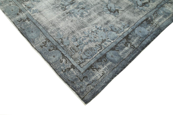 Oyma Vintage Gri Eskitme Pamuk Yün El Dokuma Halısı 172x264 Agacan