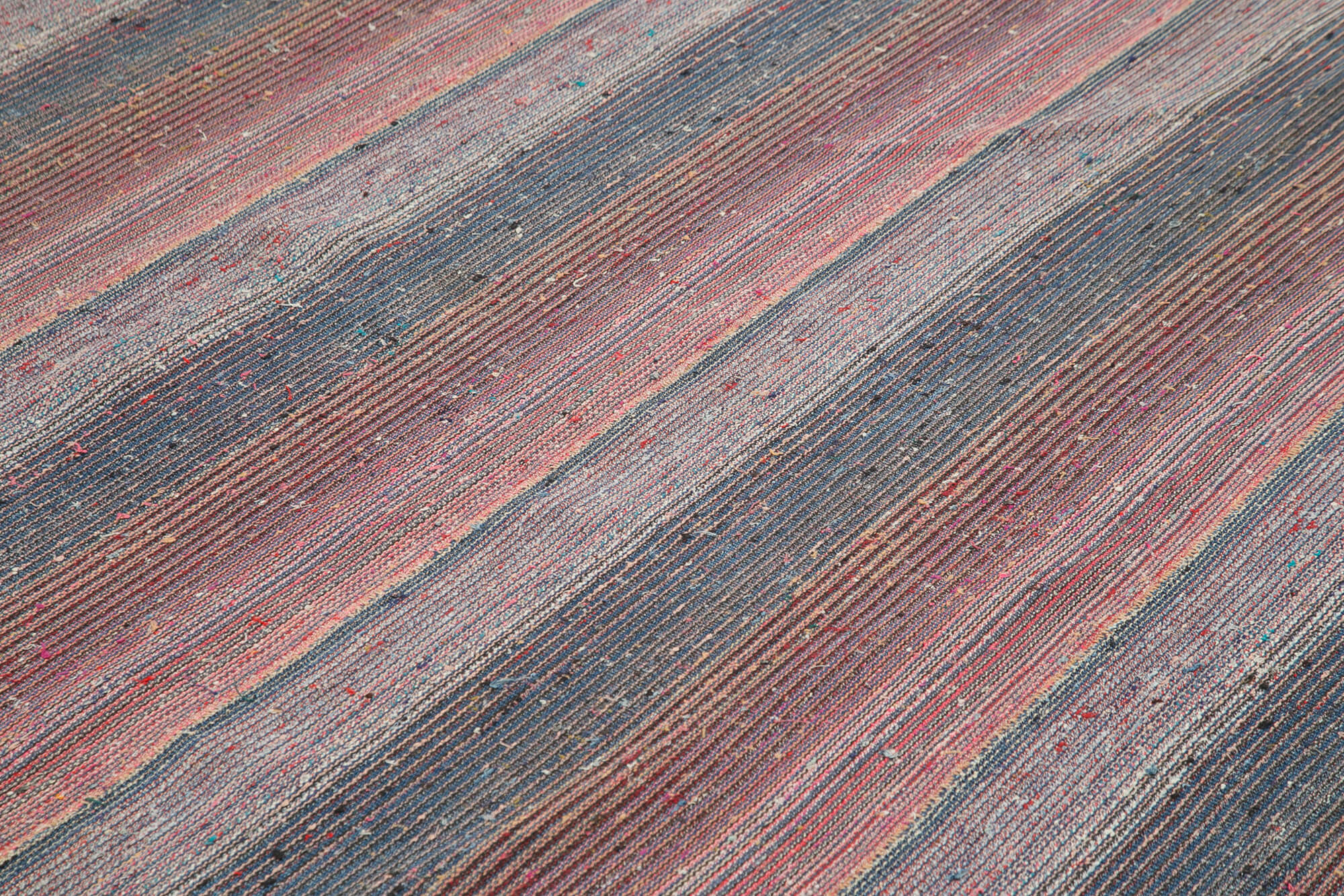 Chaput Kilim Kahverengi Çizgili Pamuk Yün El Dokuma Halısı 240x285 Agacan