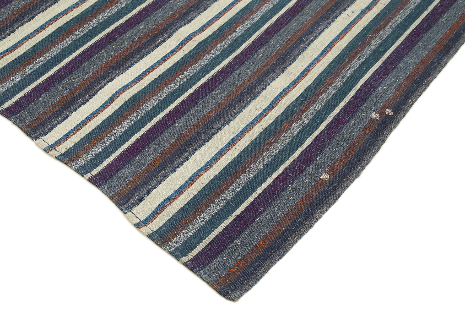 Chaput Kilim Mor Çizgili Pamuk Yün El Dokuma Halısı 190x270 Agacan