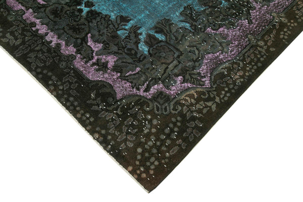 Oyma Vintage Kahverengi Eskitme Pamuk Yün El Dokuma Halısı 187x288 Agacan