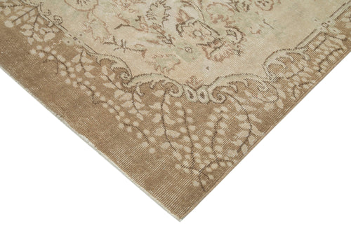 Vintage Bej Eskitme Pamuk Yün El Dokuma Halısı 178x274 Agacan