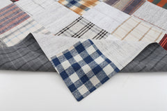 Kırk Yama Bej Patchwork Pamuk Yün El Dokuma Halısı 202x300 Agacan