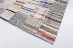 Kırk Yama Bej Patchwork Pamuk Yün El Dokuma Halısı 200x300 Agacan