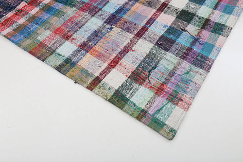 Kırk Yama Gri Patchwork Pamuk Yün El Dokuma Halısı 256x305 Agacan
