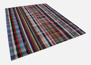 Kırk Yama Gri Patchwork Pamuk Yün El Dokuma Halısı 250x307 Agacan