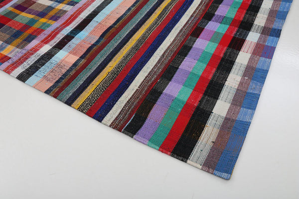 Kırk Yama Gri Patchwork Pamuk Yün El Dokuma Halısı 250x307 Agacan