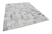 Kırk Yama Bej Patchwork Pamuk Yün El Dokuma Halısı 253x304 Agacan