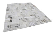 Kırk Yama Bej Patchwork Pamuk Yün El Dokuma Halısı 251x305 Agacan