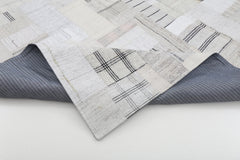 Kırk Yama Bej Patchwork Pamuk Yün El Dokuma Halısı 251x305 Agacan