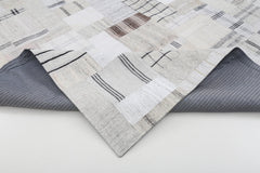 Kırk Yama Bej Patchwork Pamuk Yün El Dokuma Halısı 263x366 Agacan