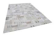 Kırk Yama Bej Patchwork Pamuk Yün El Dokuma Halısı 265x370 Agacan