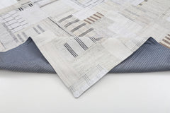 Kırk Yama Bej Patchwork Pamuk Yün El Dokuma Halısı 265x370 Agacan