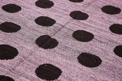 Scrap Mor Geometrik Pamuk Yün El Dokuma Halısı 200x283 Agacan