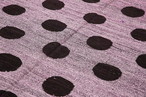 Scrap Mor Geometrik Pamuk Yün El Dokuma Halısı 200x283 Agacan