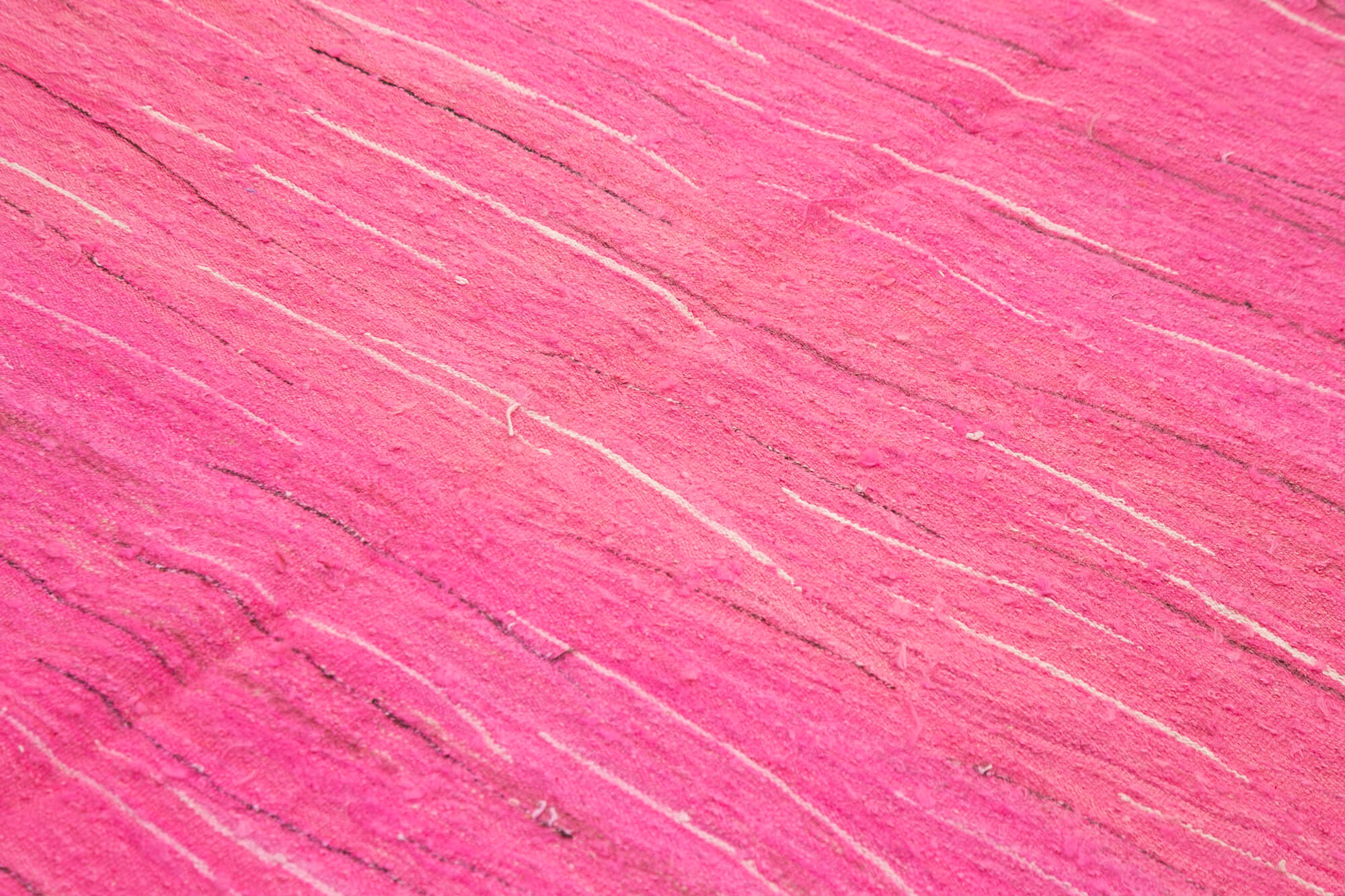 Scrap Pembe Geometrik Pamuk Yün El Dokuma Halısı 210x260 Agacan