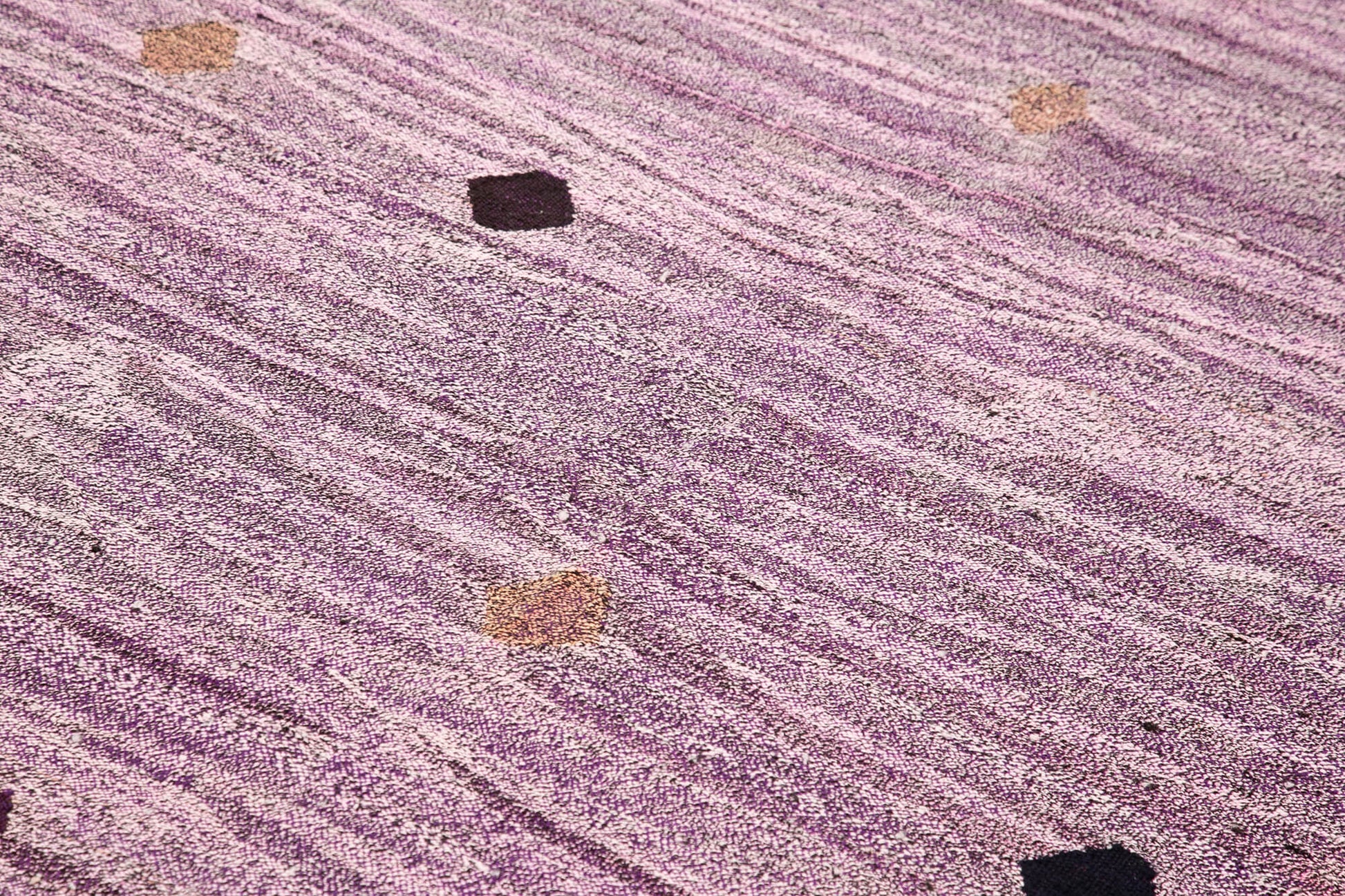 Scrap Mor Geometrik Pamuk Yün El Dokuma Halısı 199x290 Agacan