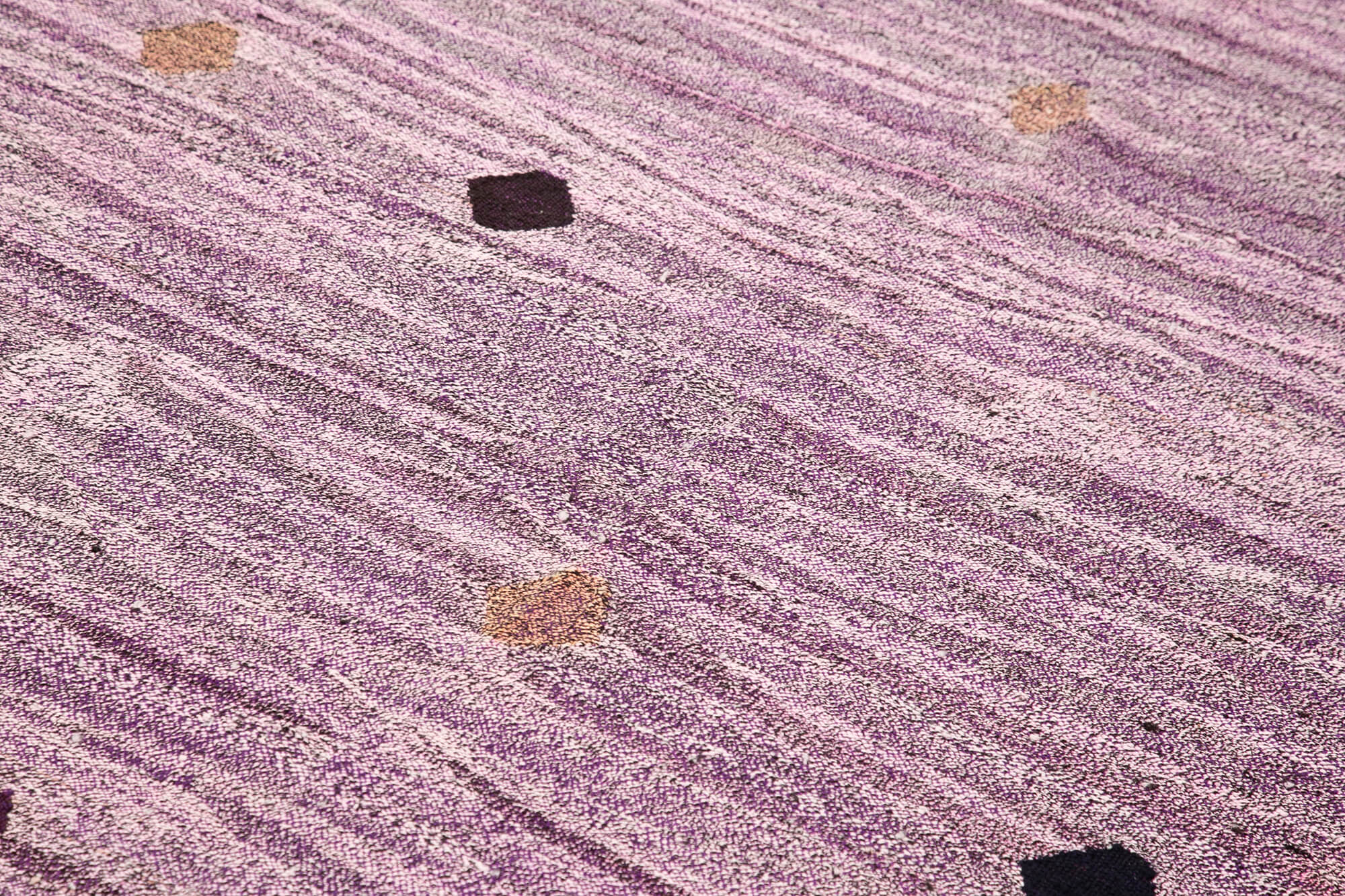 Scrap Mor Geometrik Pamuk Yün El Dokuma Halısı 199x290 Agacan