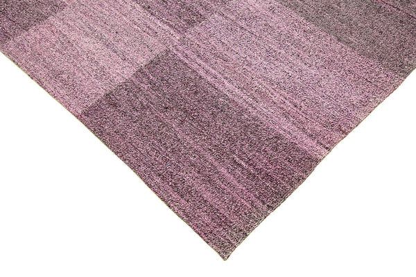 Scrap Siyah Geometrik Pamuk Yün El Dokuma Halısı 250x302 Agacan