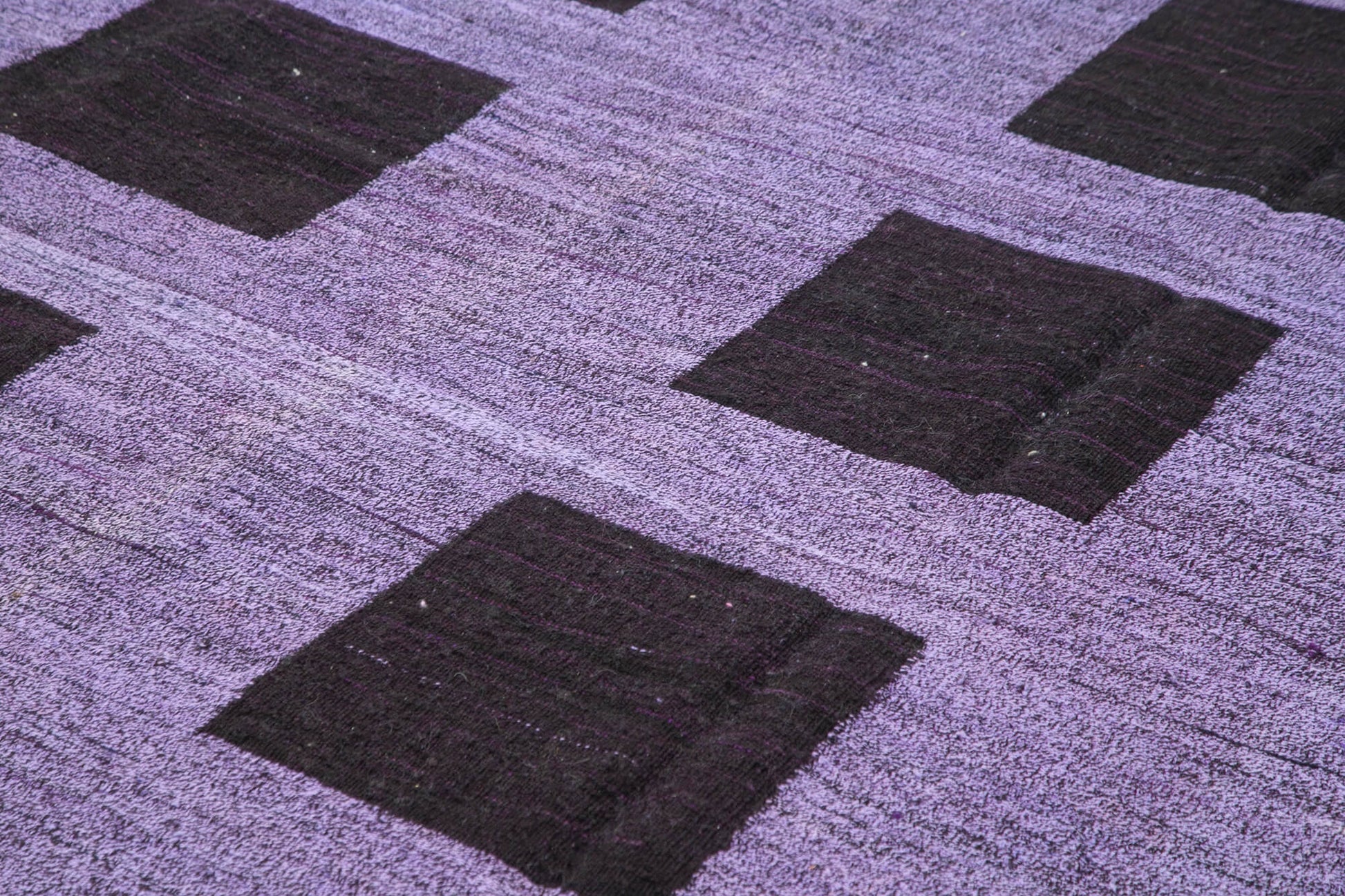 Scrap Mor Geometrik Pamuk Yün El Dokuma Halısı 313x435 Agacan