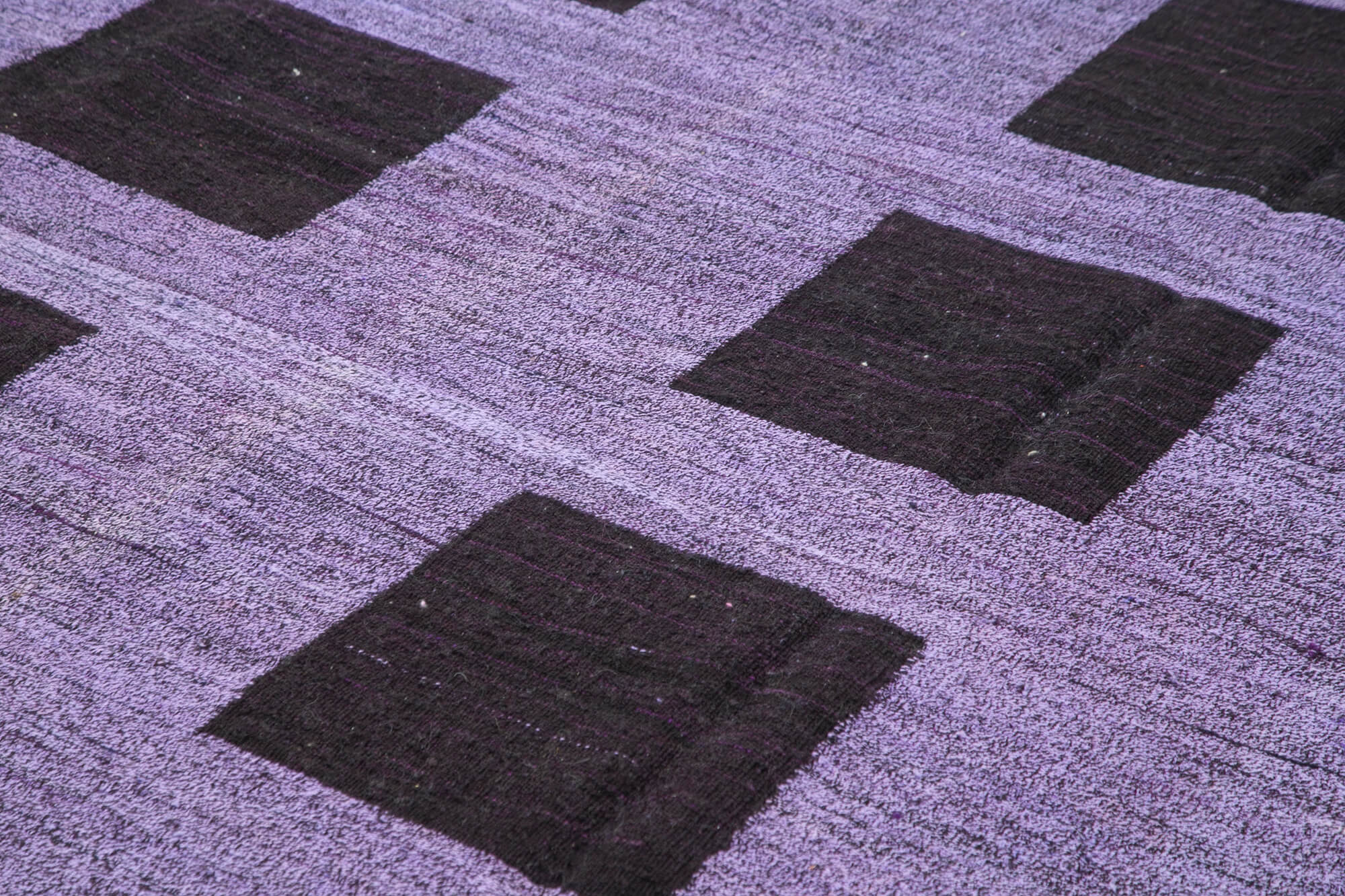 Scrap Mor Geometrik Pamuk Yün El Dokuma Halısı 313x435 Agacan