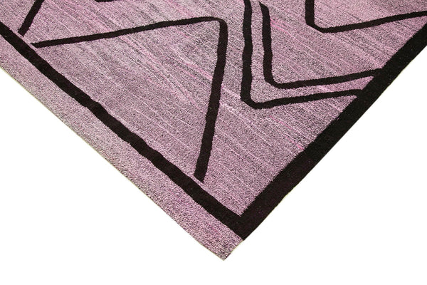 Scrap Mor Geometrik Pamuk Yün El Dokuma Halısı 320x425 Agacan