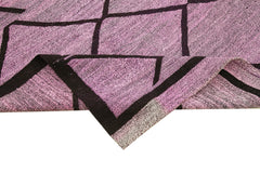 Scrap Mor Geometrik Pamuk Yün El Dokuma Halısı 320x425 Agacan