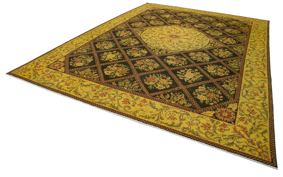 Persian Sarı Klasik Pamuk Yün El Dokuma Halısı 291x404 Agacan