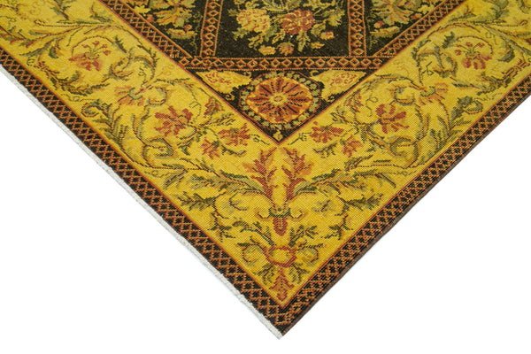 Persian Sarı Klasik Pamuk Yün El Dokuma Halısı 291x404 Agacan